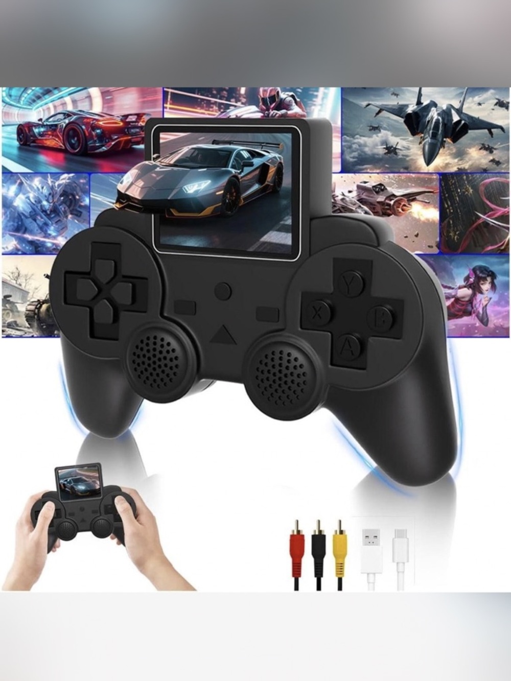 520-1 Portable Black Handheld Game Console wireless video player controller.
